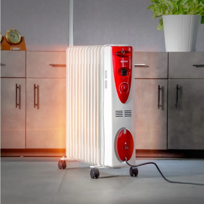 13 Fins Oil Filled Radiator Heater, 2500W, GRH28502 | 3 Heat Settings | Adjustable Thermostat | Overheat Protection | Portable Heater | Cord Storage - Image 3