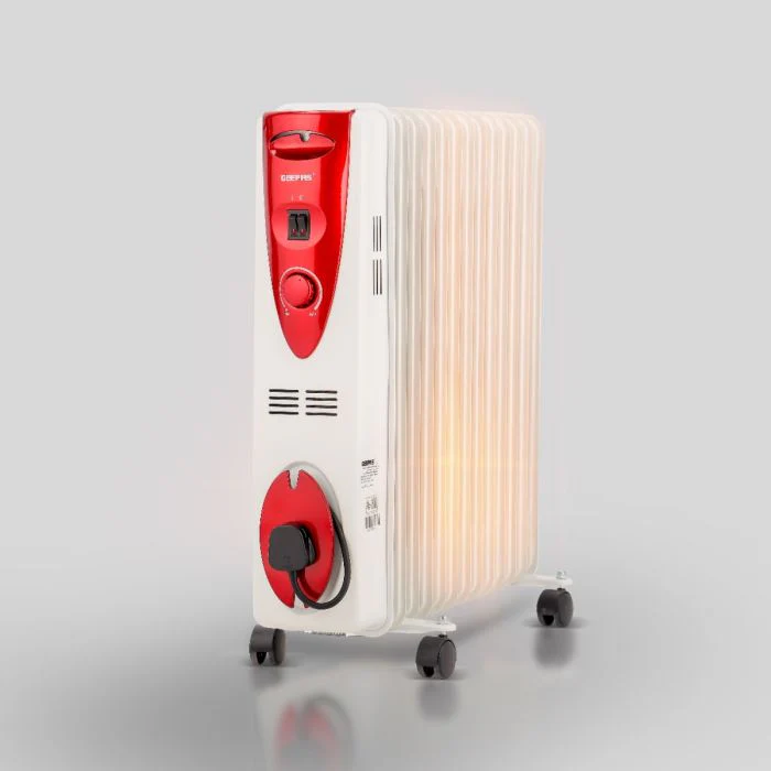 13 Fins Oil Filled Radiator Heater, 2500W, GRH28502 | 3 Heat Settings | Adjustable Thermostat | Overheat Protection | Portable Heater | Cord Storage - Image 5