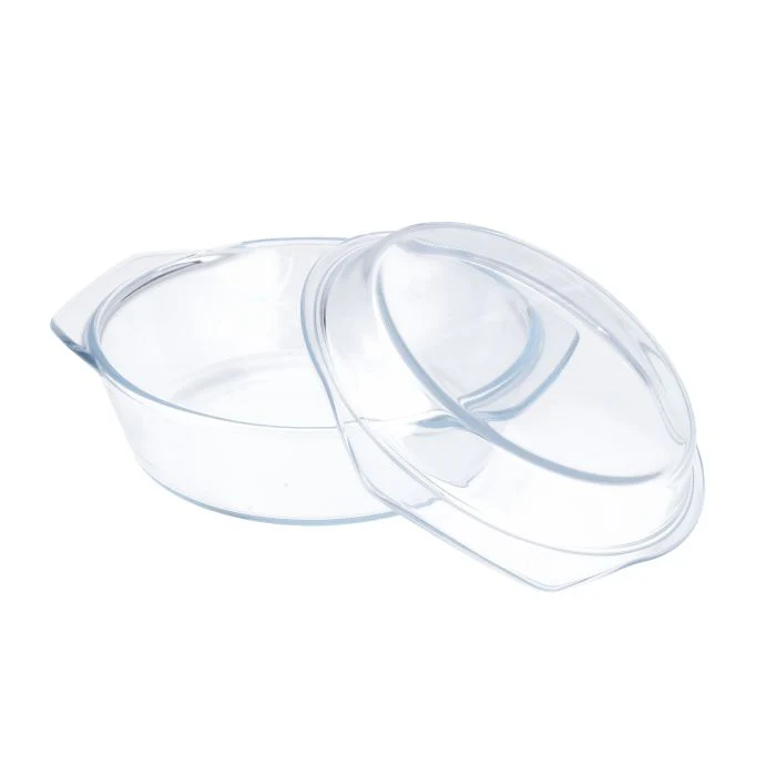 3Pcs Glass Casserole Set, Borosilicate Glass, RF10270 | High Thermal Shock-Resistant Container | Casserole with Lid | Microwave, Electric Oven, Freezer and Dishwasher Safe - Image 3