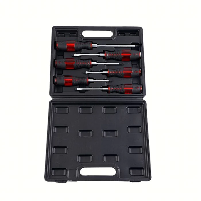 6pcs Screwdriver Set with Case - 6 Screwdrivers, 3 Slotted & 3 Phillips with Ergonomic Handles and High Grip Textured Panels for Comfortable Usage - Image 2