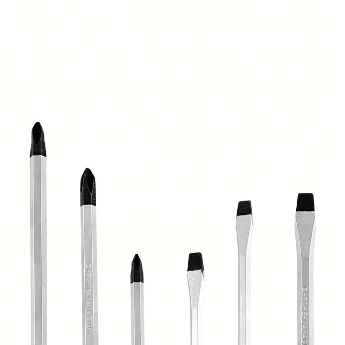 6pcs Screwdriver Set with Case - 6 Screwdrivers, 3 Slotted & 3 Phillips with Ergonomic Handles and High Grip Textured Panels for Comfortable Usage - Image 4