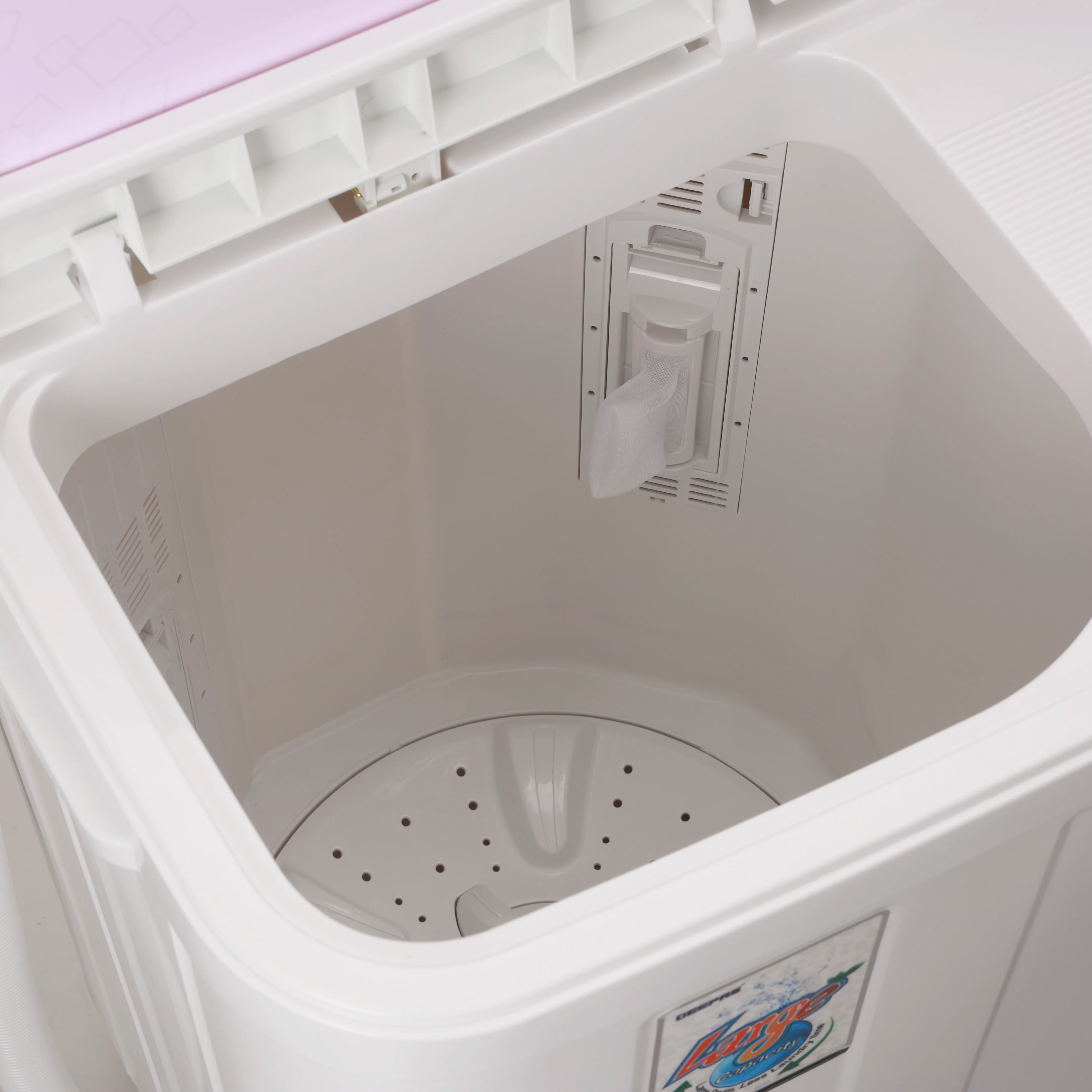 Geepas GSWM6466 Semi Automatic Washing Machine | 8.5kg Wash Capacity  | 7kg Spin Capacity | 400W Powerful Motor | Transparent Glass Cover |  Low Noise Operation - Image 5