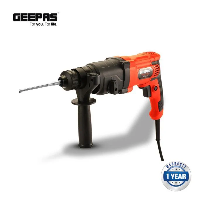 800W Rotary Hammer Electric Drill with Double Pendulum Load Bearing for Superior Impact Energy - 13mm Chuck and Adaptor - 230-240V - Image 2