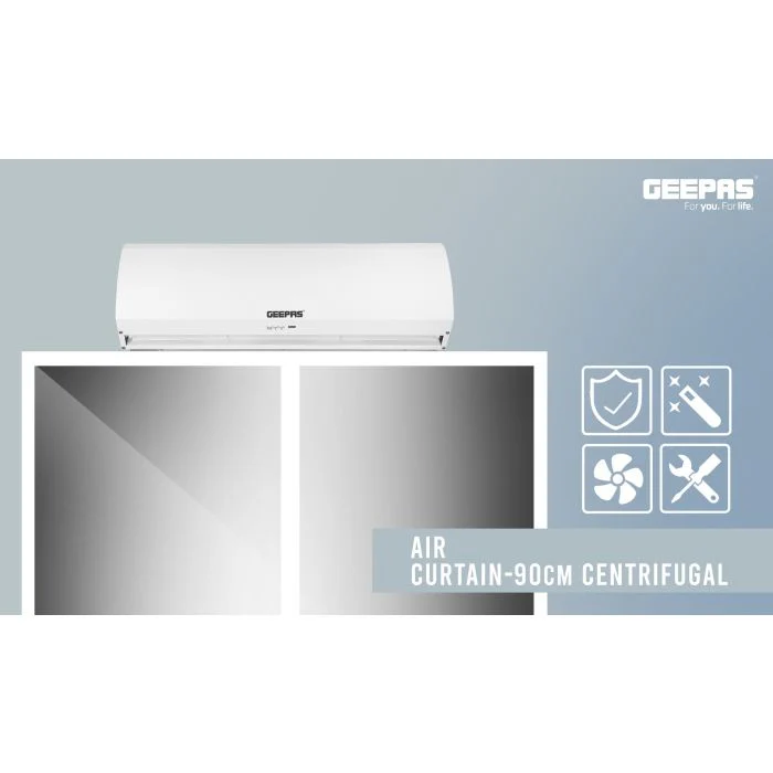 Air Curtain, 2 Speed Setting, Speed up to 21m/s, GCT9025CTM | Automatic Commercial Indoor Air Curtain | Spray Coating | Rust-Proof | Remote Control | Low Maintenance - Image 2