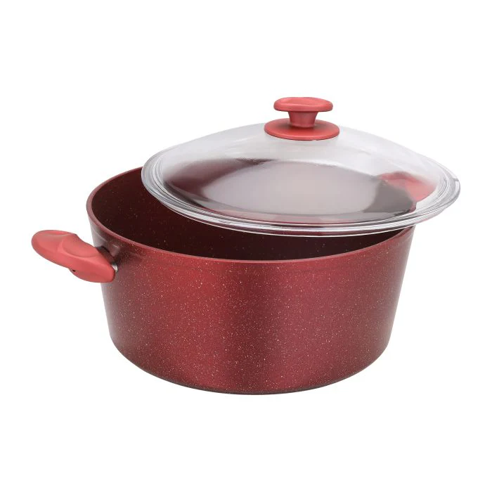 Aluminium Casserole With Durable Granite Coating, RF10256 | 5 Layer Durable Construction | Stay Cool, Bakelite Handles & Knob | PTFE Free, PFOA Free Non-Stick Casserole - Image 2