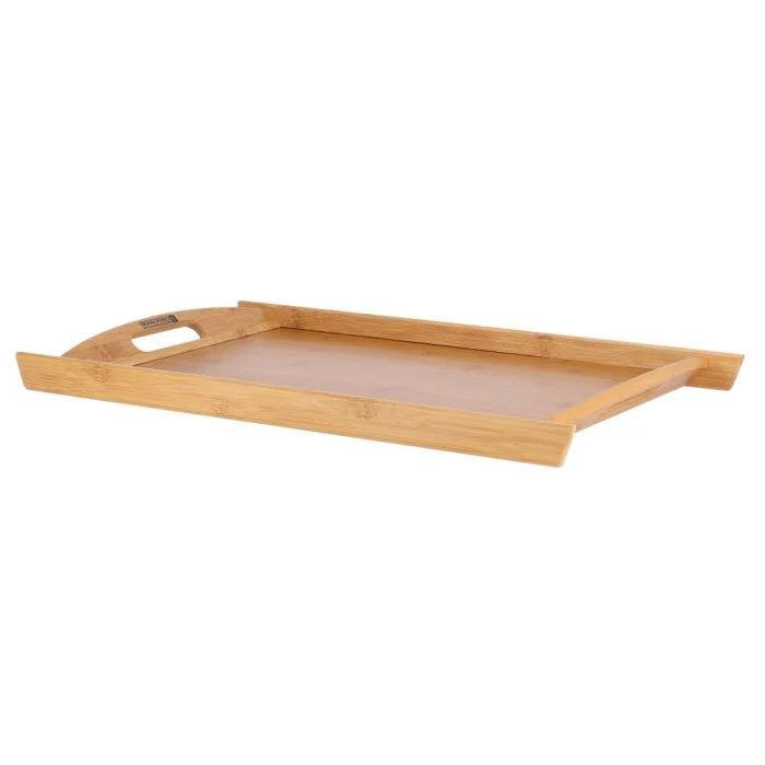 Bamboo Tray -Serving Platters/Breakfast Tray - Lightweight, Eco-Friendly & Durable - Perfect for Bed Breakfast Tea Serving Tray - Multi-Functional Serving Tray with Handles (45x29x4.8 Cm) - Image 3
