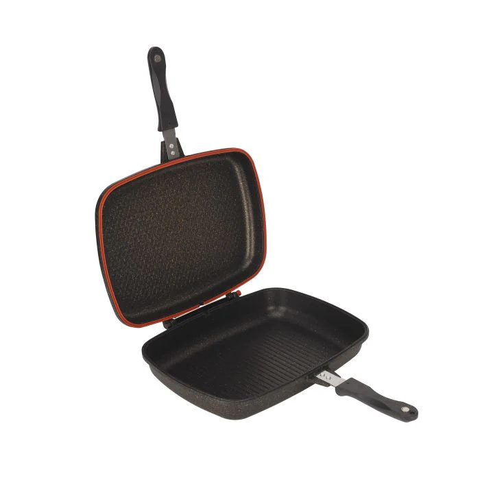 Chef Mark Granite Coated Cookware Set, 9 Pieces, RF10268 | Premium-Quality Aluminium | Tempered Glass Lid | Heavy-Duty Bakelite Handles | Compatible with all Types of Gas - Image 5