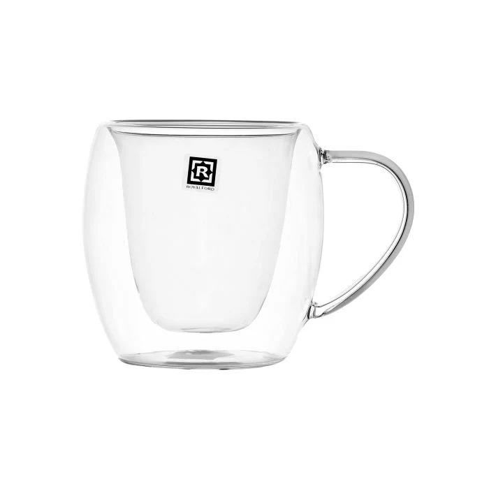 Double Wall Mug Set, 300ml Borosilicate Glass Cup, RF10529 | 2pcs Clear Glass Coffee Cups | Insulated Coffee Glass, Cappuccino Cups, Tea Cups, Latte Cups, Beverage Glasses - Image 4