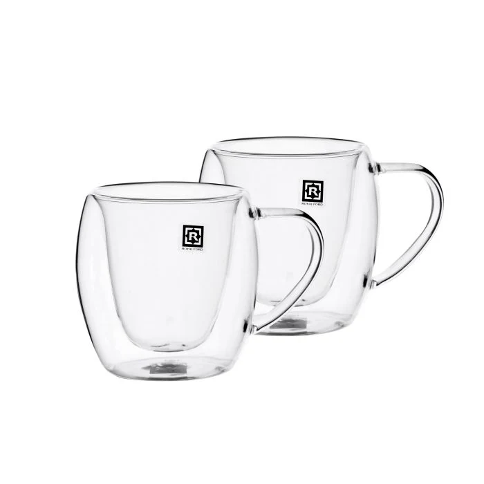 Double Wall Mug Set, 300ml Borosilicate Glass Cup, RF10529 | 2pcs Clear Glass Coffee Cups | Insulated Coffee Glass, Cappuccino Cups, Tea Cups, Latte Cups, Beverage Glasses - Image 7