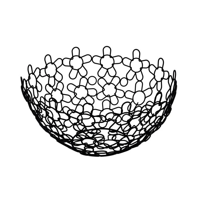 Fruit Basket, Large Iron Fruit Bowl, RF11134 | Ideal for Fruit and Vegetables | Metal Wire Countertop Fruit Holder | Black Modern Home Storage Decor Stand - Image 4