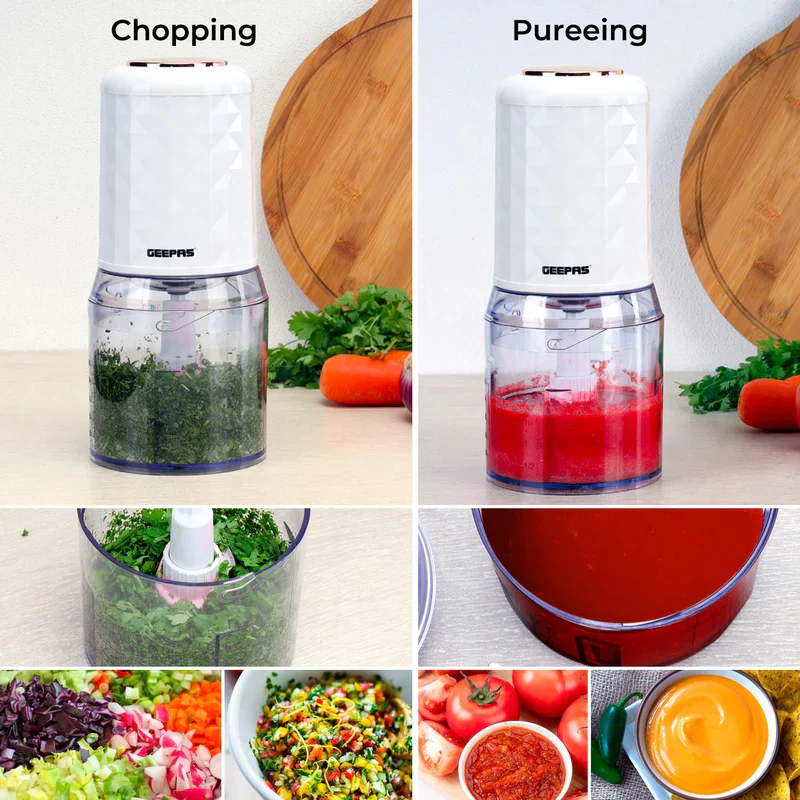 Geepas Multi Chopper GMC42012 | 500W| 0.5L Capacity Bowl |Stainless Steel Blades |Mincing Function| Coarse and Fine |Suitable for Vegetables, Fruits Etc/2 Year Warranty - Image 3