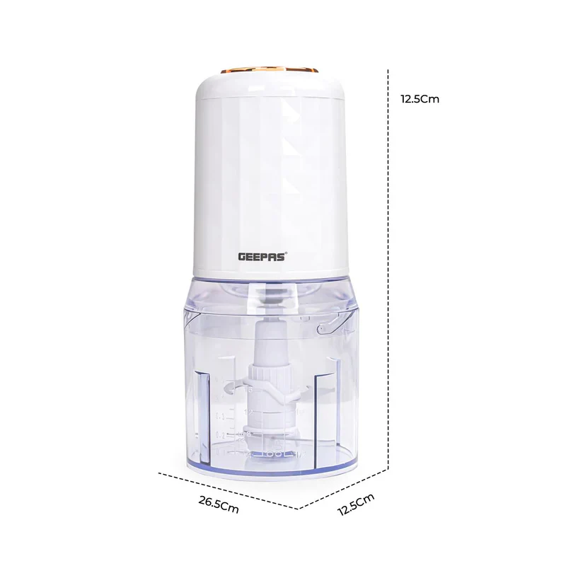 Geepas Multi Chopper GMC42012 | 500W| 0.5L Capacity Bowl |Stainless Steel Blades |Mincing Function| Coarse and Fine |Suitable for Vegetables, Fruits Etc/2 Year Warranty - Image 7