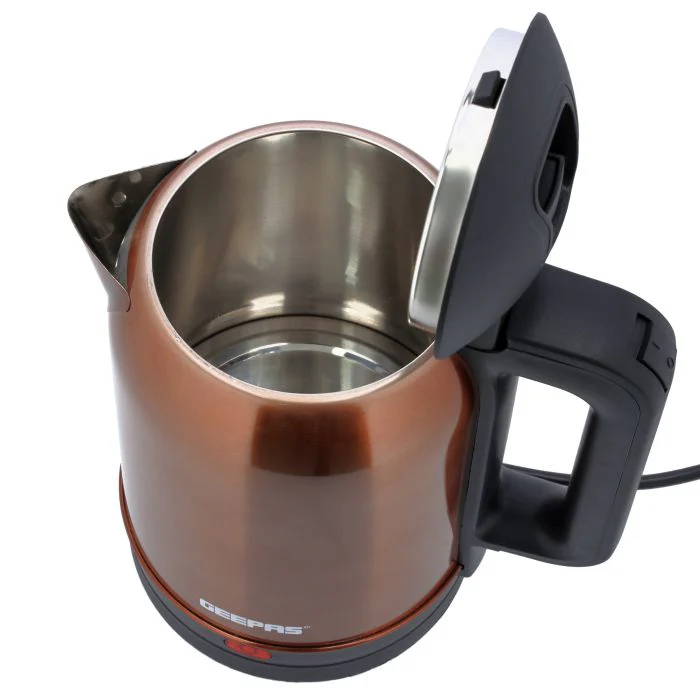 Geepas 1.8 L Stainless Steel Electric Kettle- GK38053| 360-Degrees Rotation, Boil Dry Protection and Automatic Cut-Off| Perfect for Boiling Water, Milk, Tea| 1500 W, Copper Color - Image 3