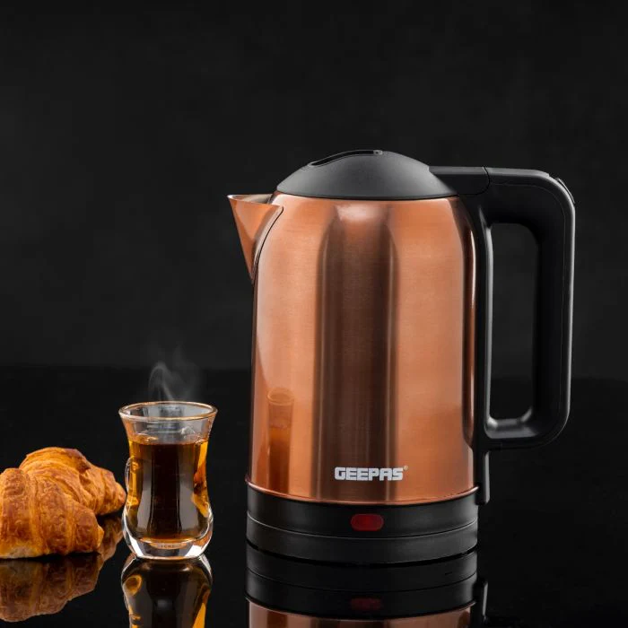 Geepas 1.8 L Stainless Steel Electric Kettle- GK38053| 360-Degrees Rotation, Boil Dry Protection and Automatic Cut-Off| Perfect for Boiling Water, Milk, Tea| 1500 W, Copper Color - Image 6