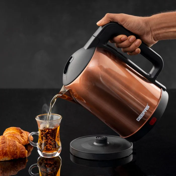 Geepas 1.8 L Stainless Steel Electric Kettle- GK38053| 360-Degrees Rotation, Boil Dry Protection and Automatic Cut-Off| Perfect for Boiling Water, Milk, Tea| 1500 W, Copper Color - Image 7