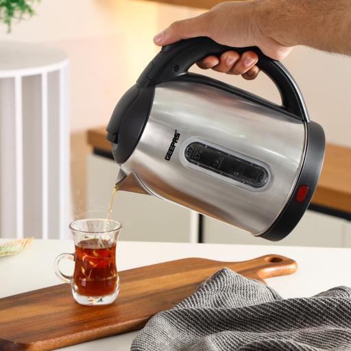 Geepas 1.8L Stainless Steel Electric Kettle | 1500W Powerful Heating Element | Fast Boiling | Auto Cut-Off Function | Boil-Dry Safety Protection | 2 Years Warranty - Image 3