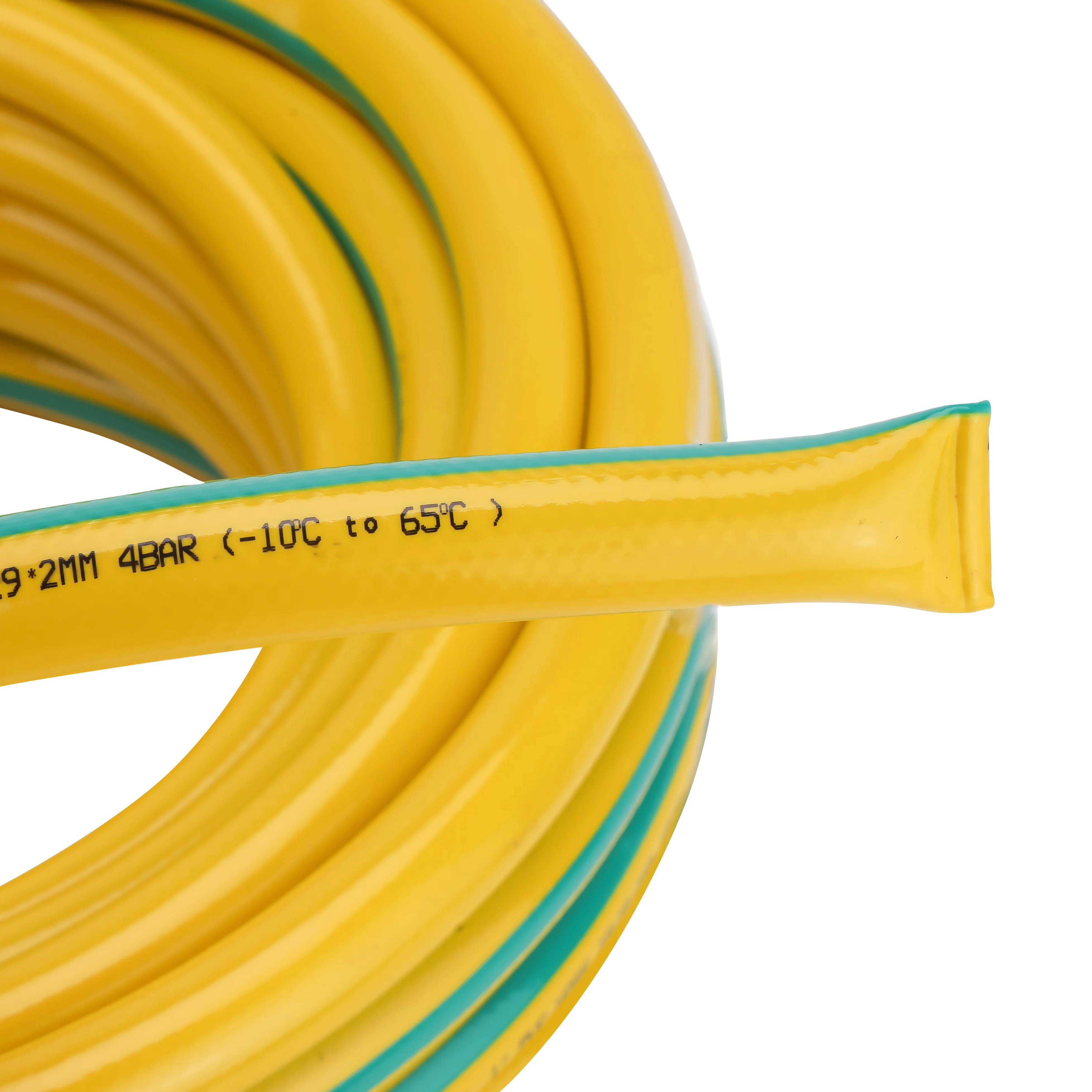 Geepas 1" PVC Hose- GWH61157 | 25M, 3-Layer Flexible Design | For Water Supply, Gardening, Cleaning | 4 Bar Pressure, Heat Resistant -10°C to 65°C | Yellow/Green. - Image 5