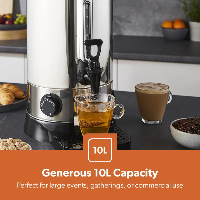 Geepas 10L Stainless Steel Water Boiler GK6155 | High Efficiency 1650W Electric Hot Water Dispenser| Durable Construction | Safe for Daily Use | 2 Years Warranty - Image 9