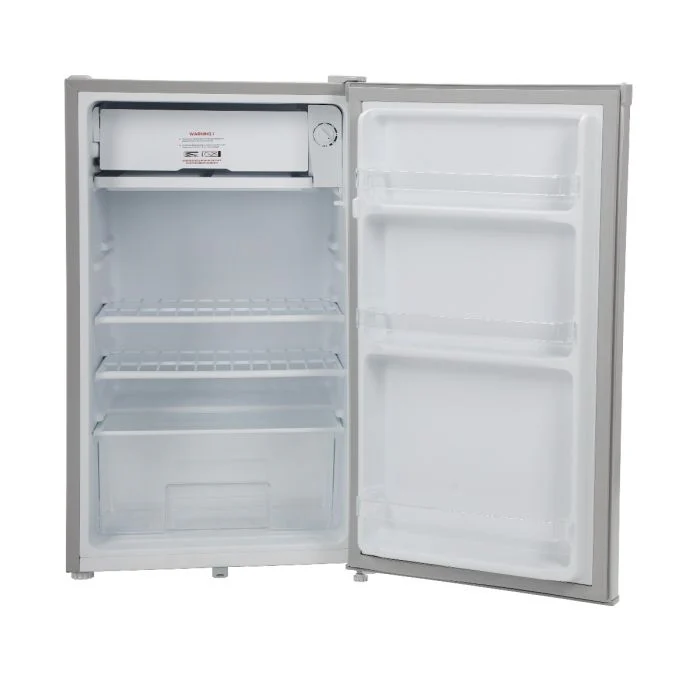 Geepas Single Door Refrigerator (GRF119SPE) with tempered glass shelves, low noise, energy saving, and tropical climate performance. Perfect for home or office use - Image 3
