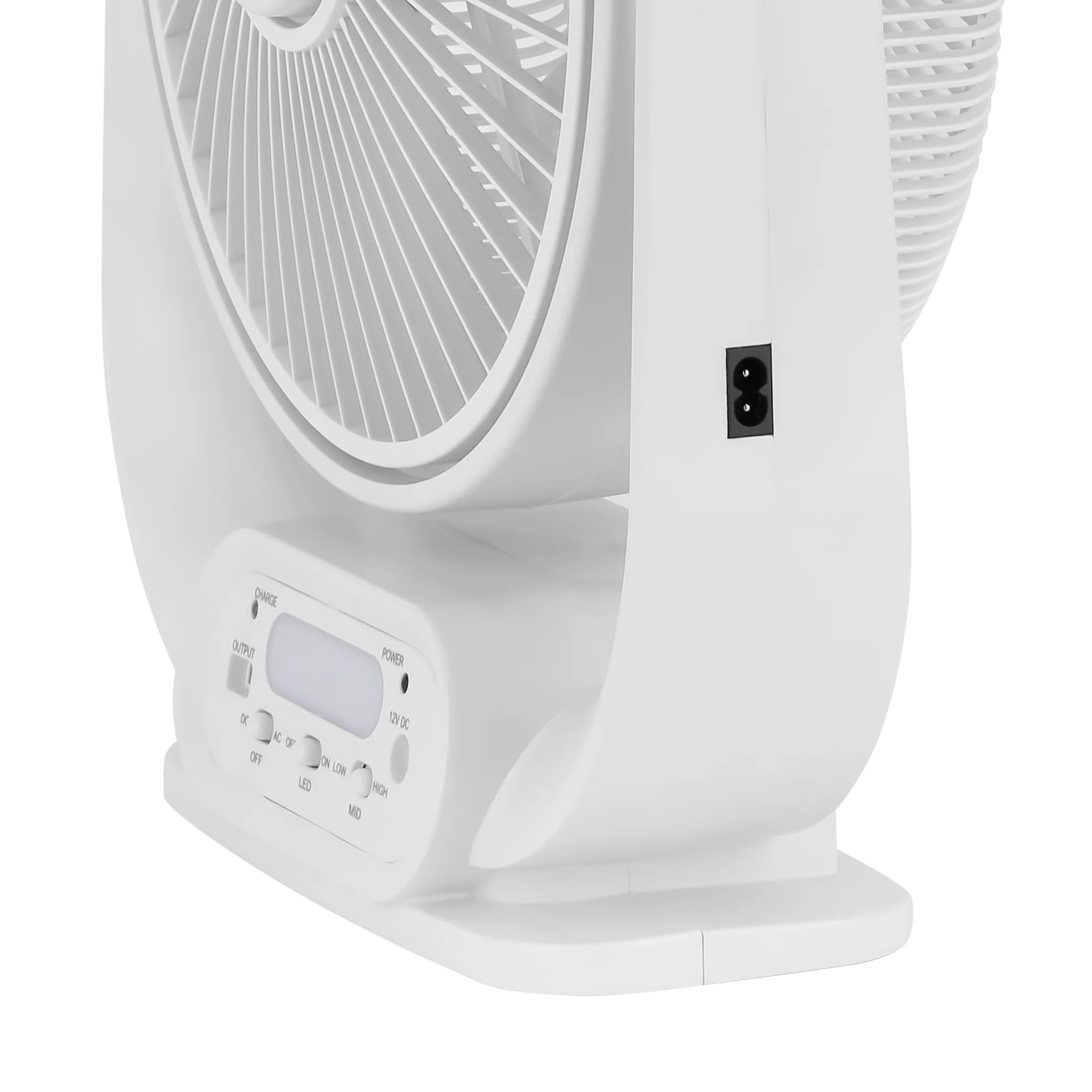 Geepas GF21189 Rechargeable 12-Inch Table Fan | Built-in LED Light | USB & Solar Charging Input| 3 Speed Settings| Long Battery Backup| Portable Design| 2 Years Warranty - Image 6