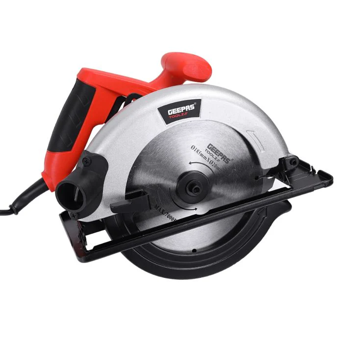 Geepas 1200W Circular Saw 185mm - Multi-Purpose  Blade 65mm Cutting Depth,Depth & Angle Adjustment | Ideal for Wood, Mild Steel, Plastic & More - Image 4