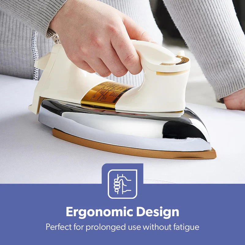 Geepas GDI23011 Automatic Heavy Weight Dry Iron| 1200W|Teflon Coated Soleplate| Adjustable Temperature Control| Overheat Protection| Smooth Glide Design| 7-Year Warranty - Image 6