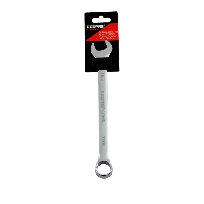 Geepas 13mm Combination Spanner - Open and Box End Spanner Wrench | Chrome Vanadium Spanner Wrenches Repair Tools | Ideal for Bike, Bicycle, Electric Vehicle, Automobile maintenance & More