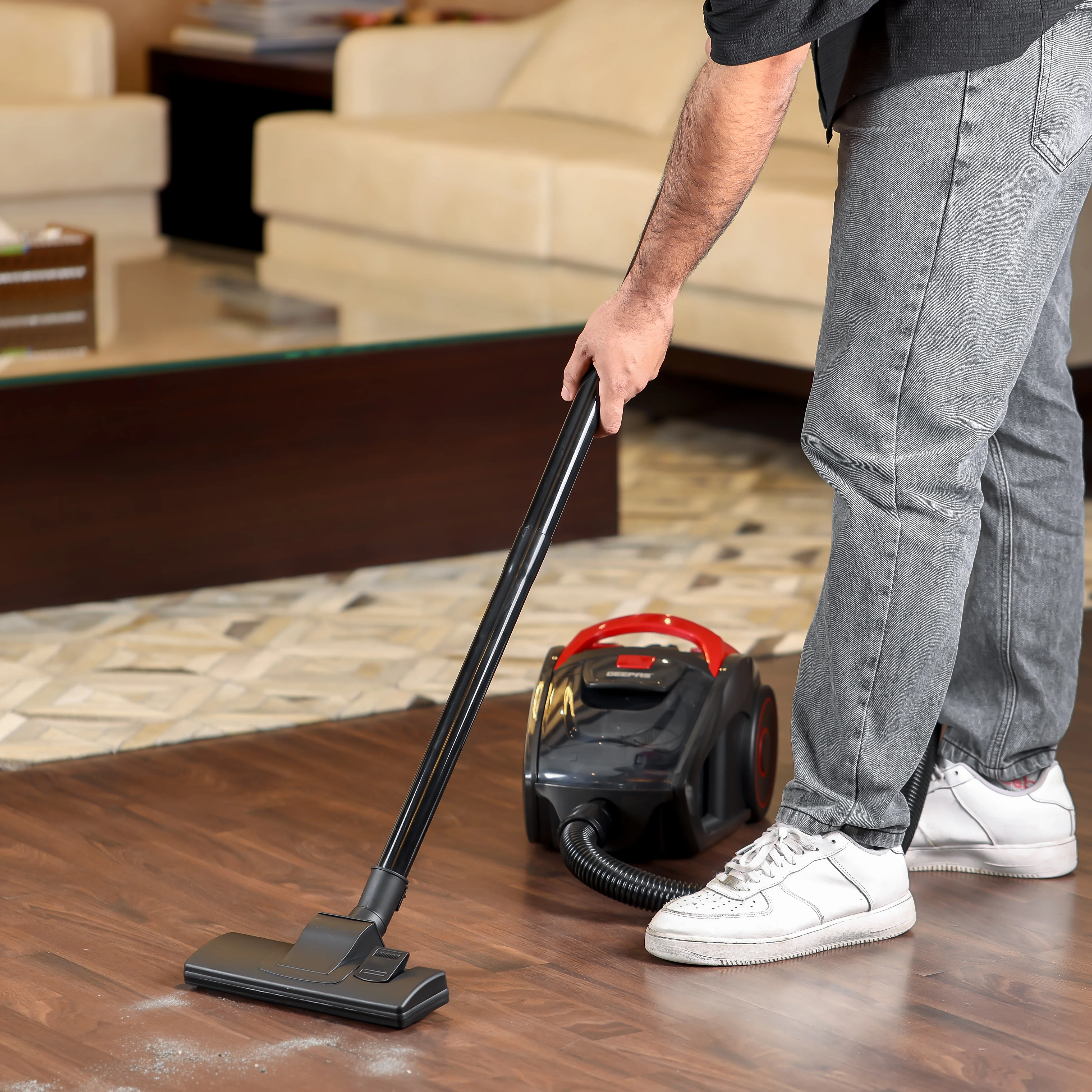 Geepas 1400W Cyclonic Vacuum Cleaner GVC19024 | 1.5L Dust Bag | Low Noise | Auto Cord Rewind | Flexible Hose | Floor Brush | Anti-Rust Body | 2Y Warranty - Image 4