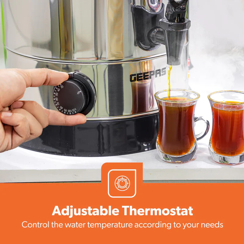 Geepas 15L Stainless Steel Water Boiler GK5219 | 1650W High Performance Electric Hot Water Dispenser| Durable Build| Safe to Use| Ideal for Home & Office|2 Years Warranty - Image 3