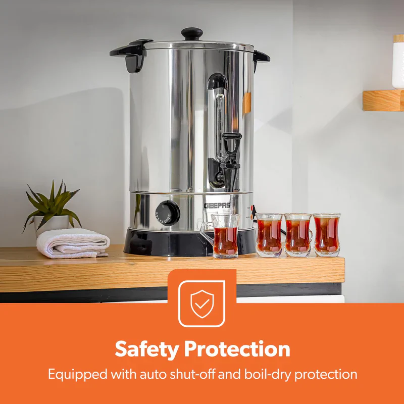 Geepas 15L Stainless Steel Water Boiler GK5219 | 1650W High Performance Electric Hot Water Dispenser| Durable Build| Safe to Use| Ideal for Home & Office|2 Years Warranty - Image 7