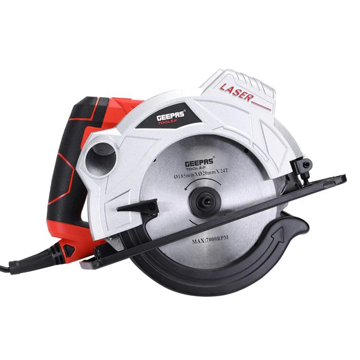 Geepas 1500W 185mm - Multi-Purpose Circular Saw, Bevel Angle Joint Cuts - Blade 65mm Cutting Depth, Dust Extraction, Depth & Angle Adjustment | Ideal for Wood, Mild Steel & Plastic - Image 4