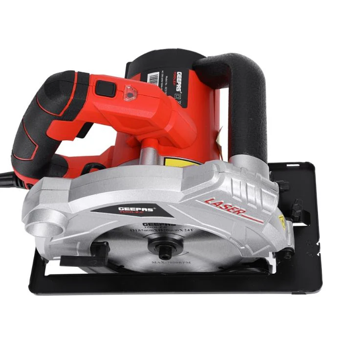 Geepas 1500W 185mm - Multi-Purpose Circular Saw, Bevel Angle Joint Cuts - Blade 65mm Cutting Depth, Dust Extraction, Depth & Angle Adjustment | Ideal for Wood, Mild Steel & Plastic - Image 5