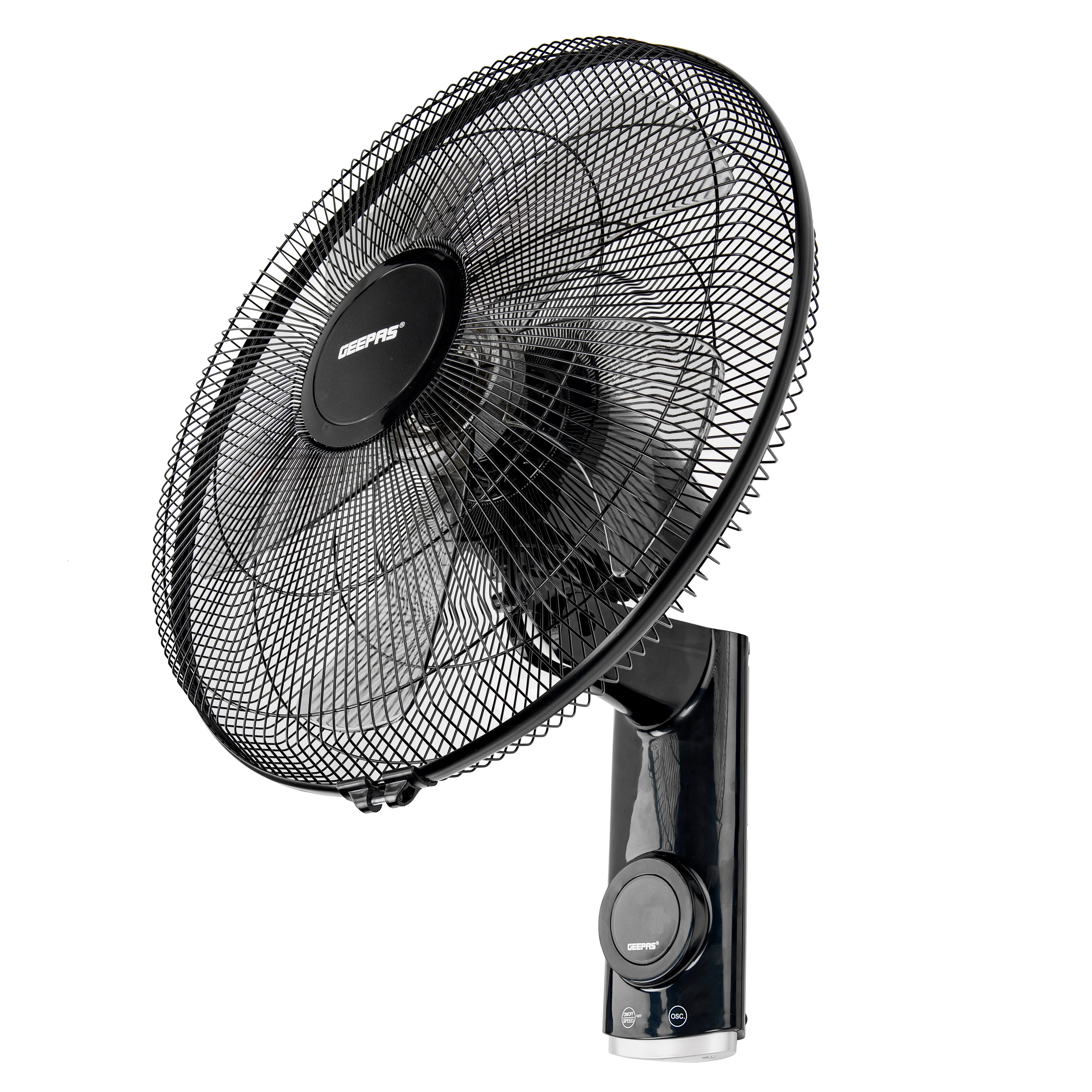 Geepas 18 Inch Wall Fan with Remote Control GF21125 | Powerful Copper Motor| 3 Speed Settings| 5 AS Blades| Oscillation| 7.5h Timer| Self-Protection| 2 Years Warranty - Image 4