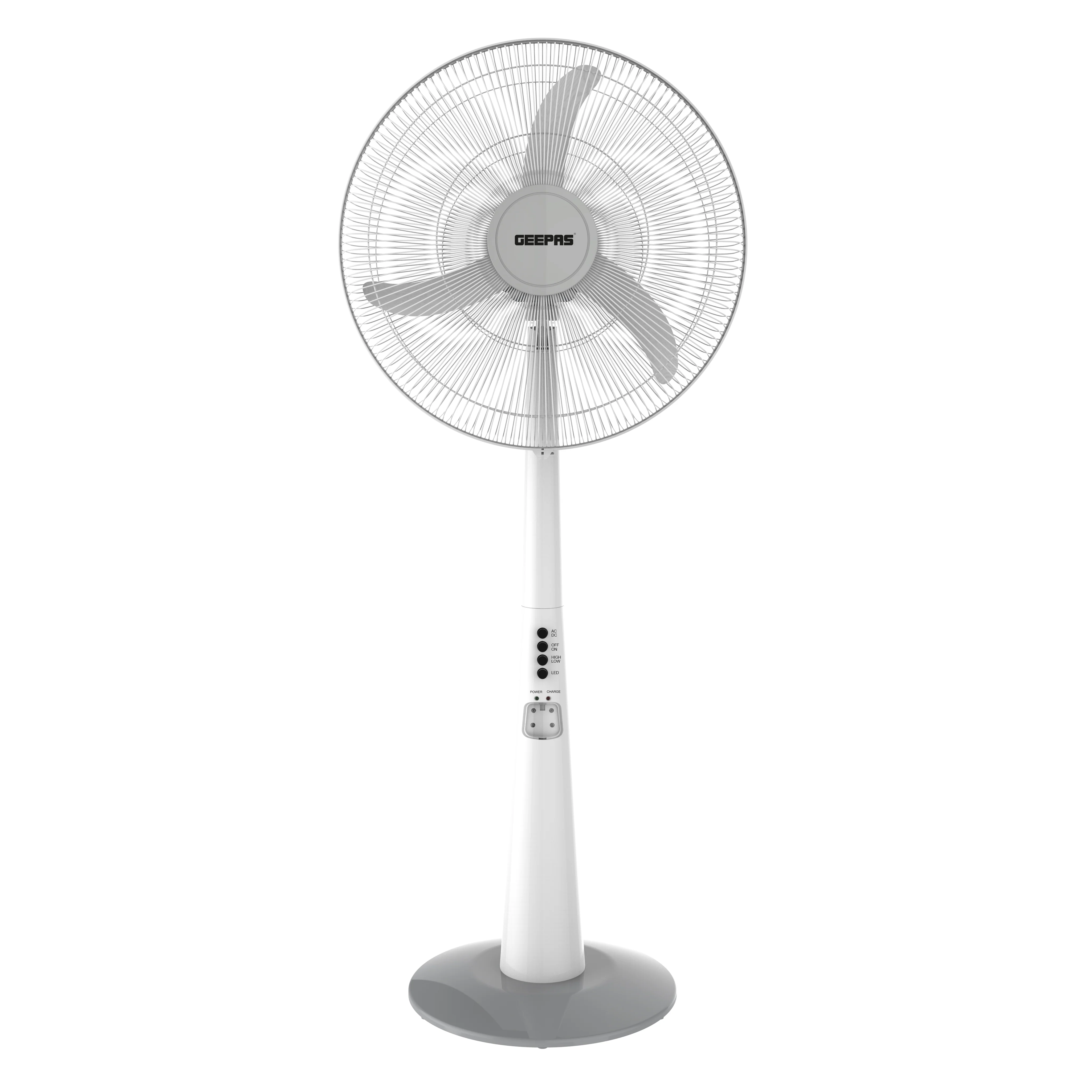 Geepas 18" Rechargeable Fan GF9385 | 2-Speed | LED Light | Oscillating - Image 2