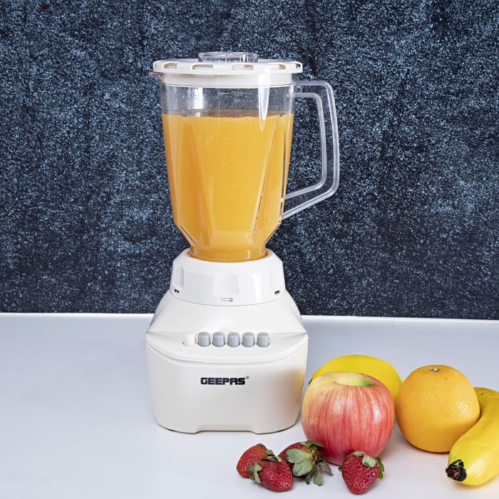 Geepas 2-in-1 Blender, 1.5L Plastic Jar, GSB5362 | 4 Speed Control with Pulse | Over Heat Protection | 400W Powerful Motor | Chopper, Coffee Grinder & Smoothie Maker - Image 3