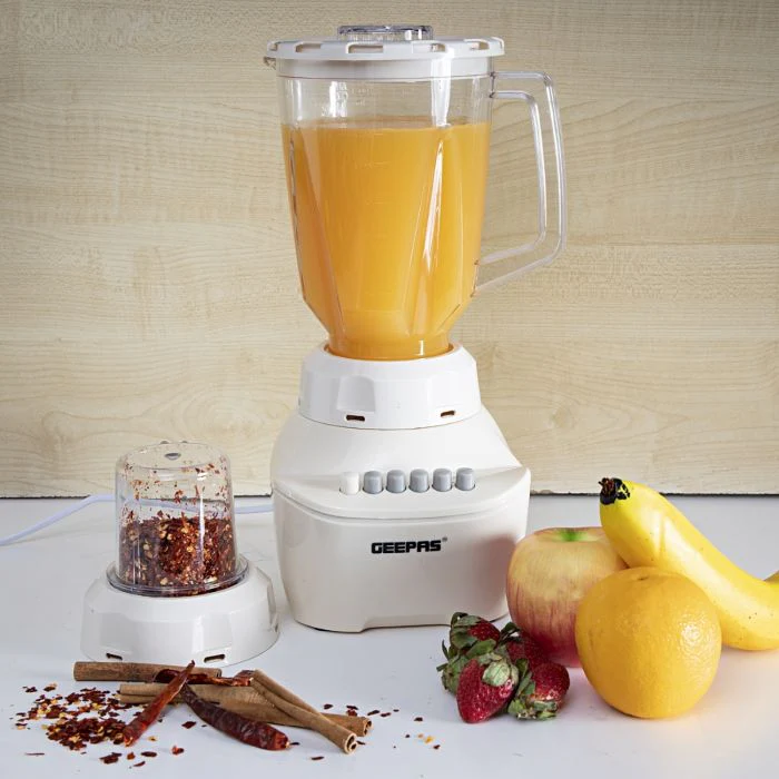 Geepas 2-in-1 Blender, 1.5L Plastic Jar, GSB5362 | 4 Speed Control with Pulse | Over Heat Protection | 400W Powerful Motor | Chopper, Coffee Grinder & Smoothie Maker - Image 4
