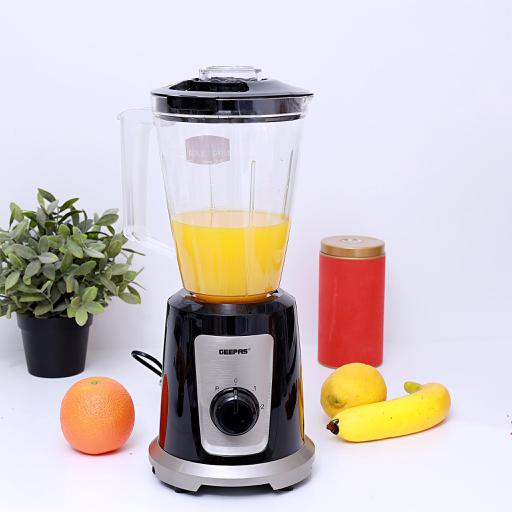 Geepas 500W 2 in 1 Multifunctional Blender GSB44030 | Stainless Steel Blades, 2 Speed Control with Pulse | 1.5L Jar Ice Crusher, Chopper, Coffee Grinder & Smoothie Maker - Image 3