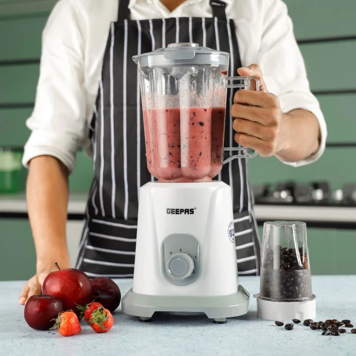 Geepas 2-in-1 Blender & Mixer Grinder- GSB44083 | 1.5L PC Jar & Coffee Grinder | 2 Speed Settings with Pulse | Safety Interlock | Stainless Steel Blades, Durable Design - Image 4