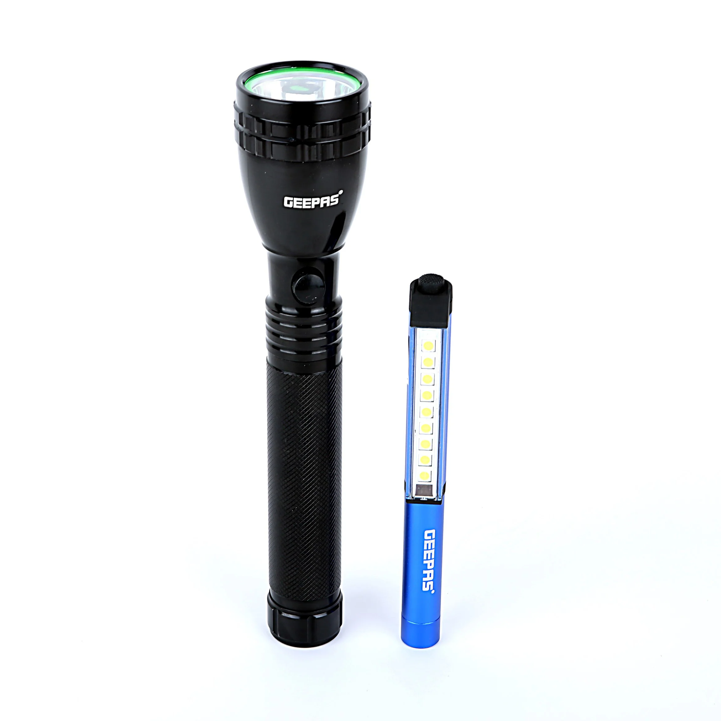 Geepas 2-in-1 Rechargeable Flashlight 236mm - Hyper-bright Cool White Terralux Power LED Rechargeable Battery up to 1500 Times with Highly Durable Waterproof Body | Ideal for Campaigning, Trekking, Cycling & Night Outings - Image 4