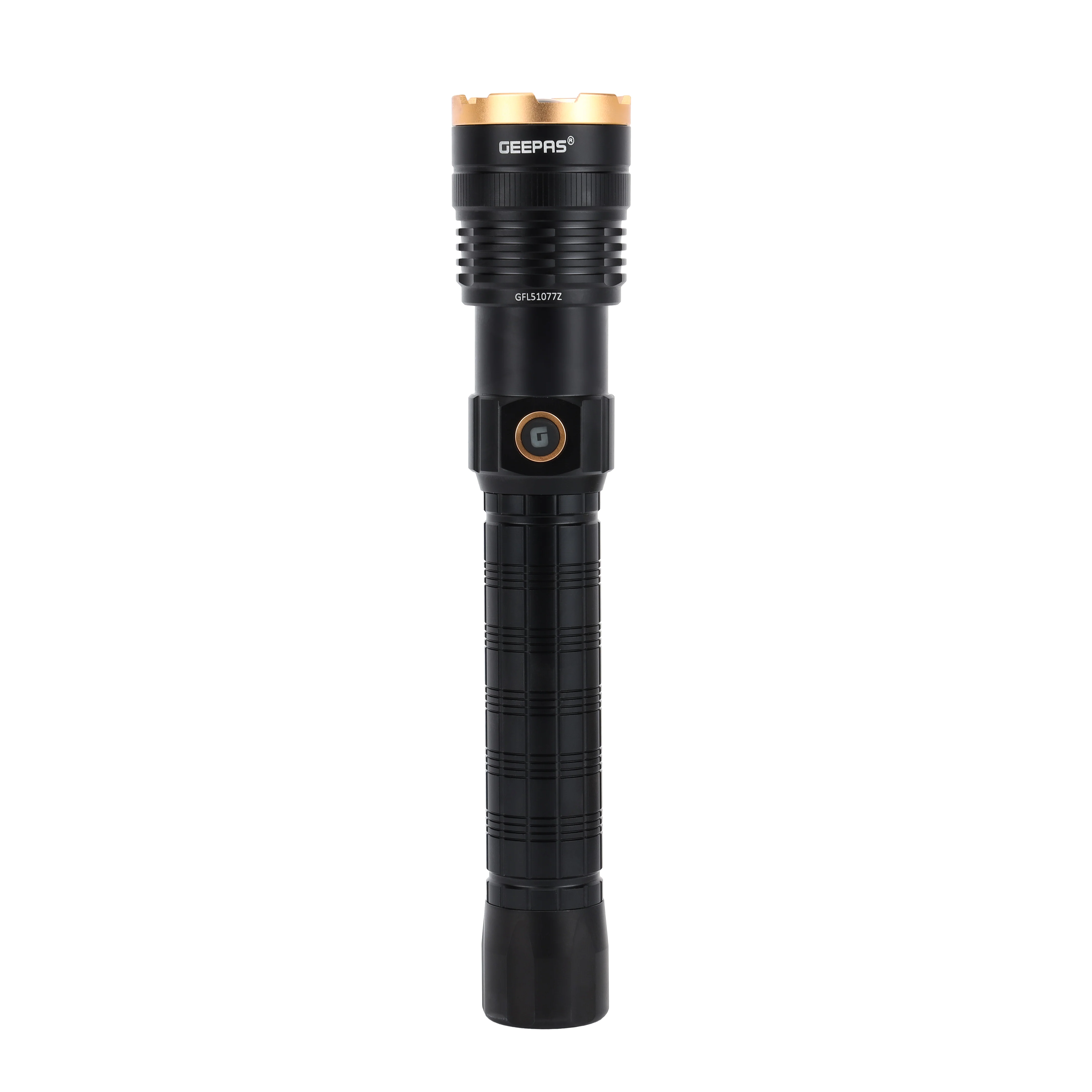 Geepas 2 PCS Rechargeable Water Proof Family Pack LED Flashlight 3000 Mah -Super Bright Light Rechargeable Flashlight| Aluminium Body, Water Proof, Highly Durable CREE LED Lights - Image 3
