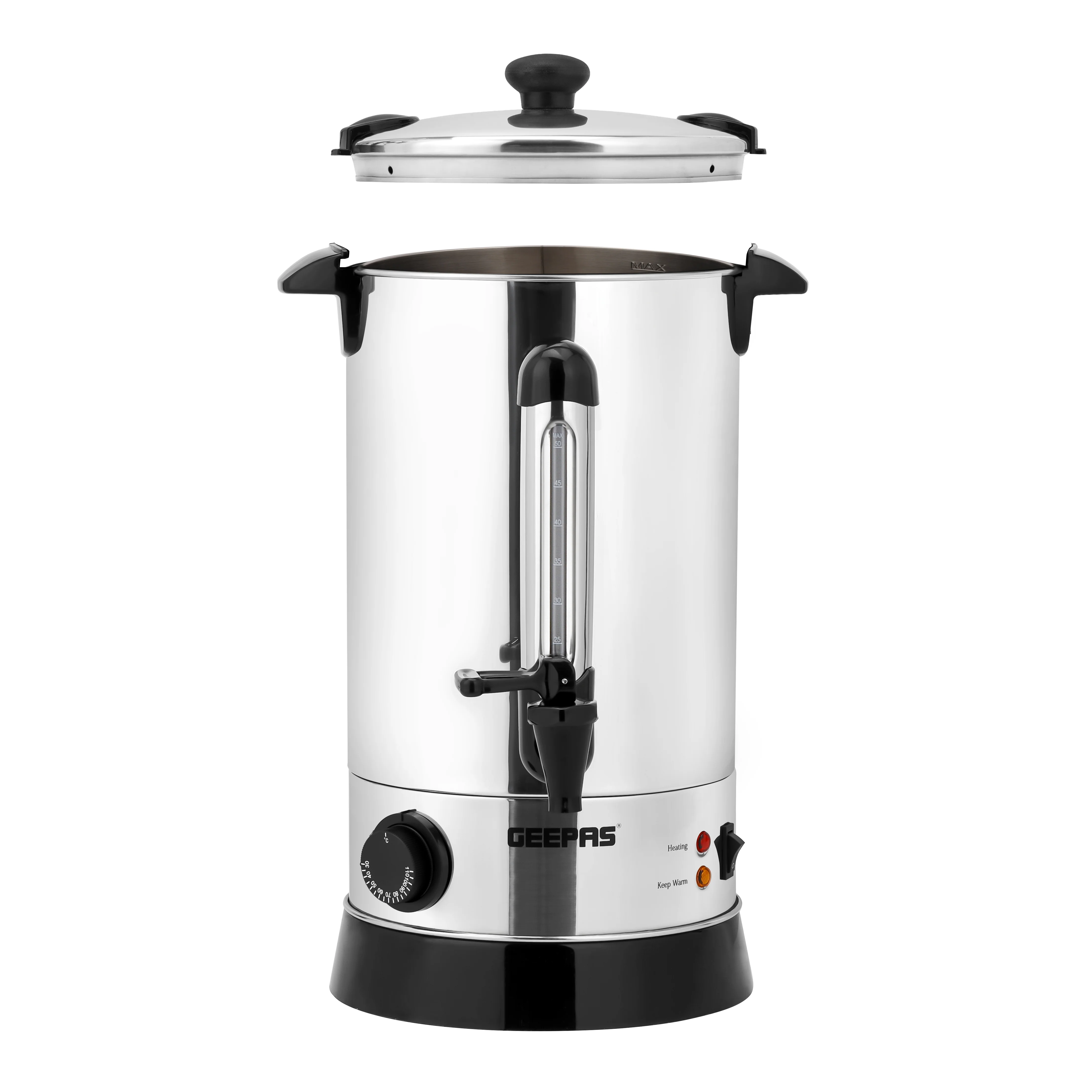 Geepas 20 L Stainless Steel Water Boiler- GK38048| Stainless Steel Housing With A Plastic Tap, Auto And Resettable Thermostat, Boil Dry Protection And Energy Saving, 2 Years warranty - Image 4