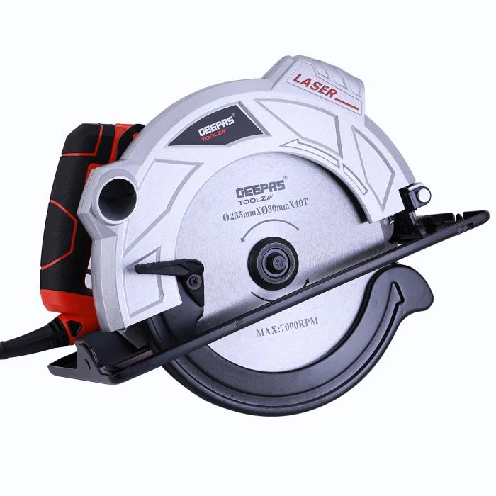 Geepas 2000W 235mm - Multi-Purpose Circular Saw, Bevel Angle Joint Cuts - Blade 85mm Cutting Depth, Dust Extraction, Depth & Angle Adjustment | Ideal for Wood, Mild Steel & Plastic - Image 4