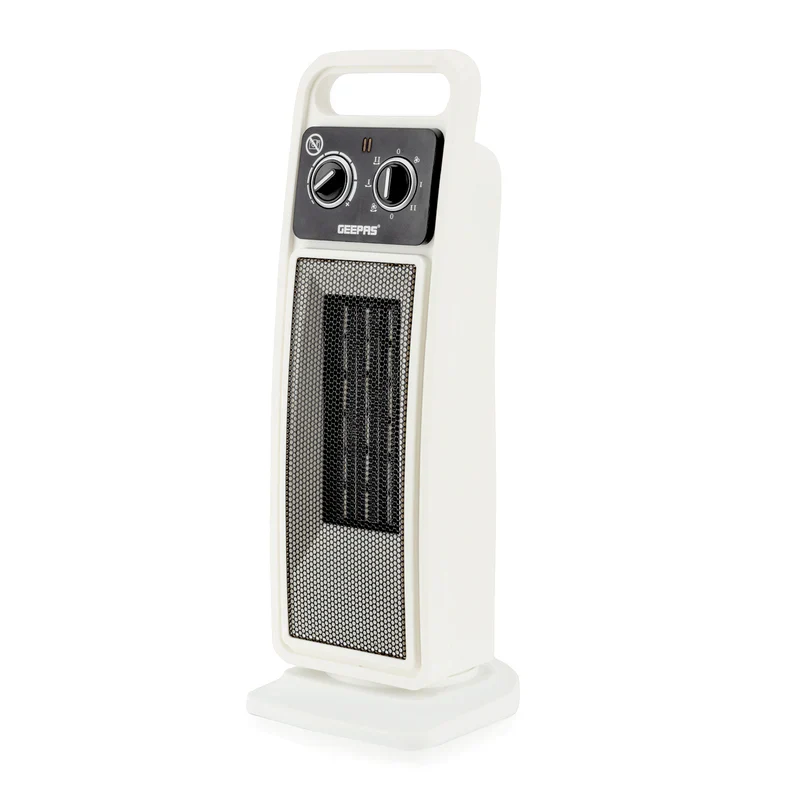 Geepas PTC Fan Heater GRH28530 | 2000W Ceramic Heater with Adjustable Thermostat & Safety Tip-Over Switch | Fast Heating | Overheat Protection | 2 Years Warranty