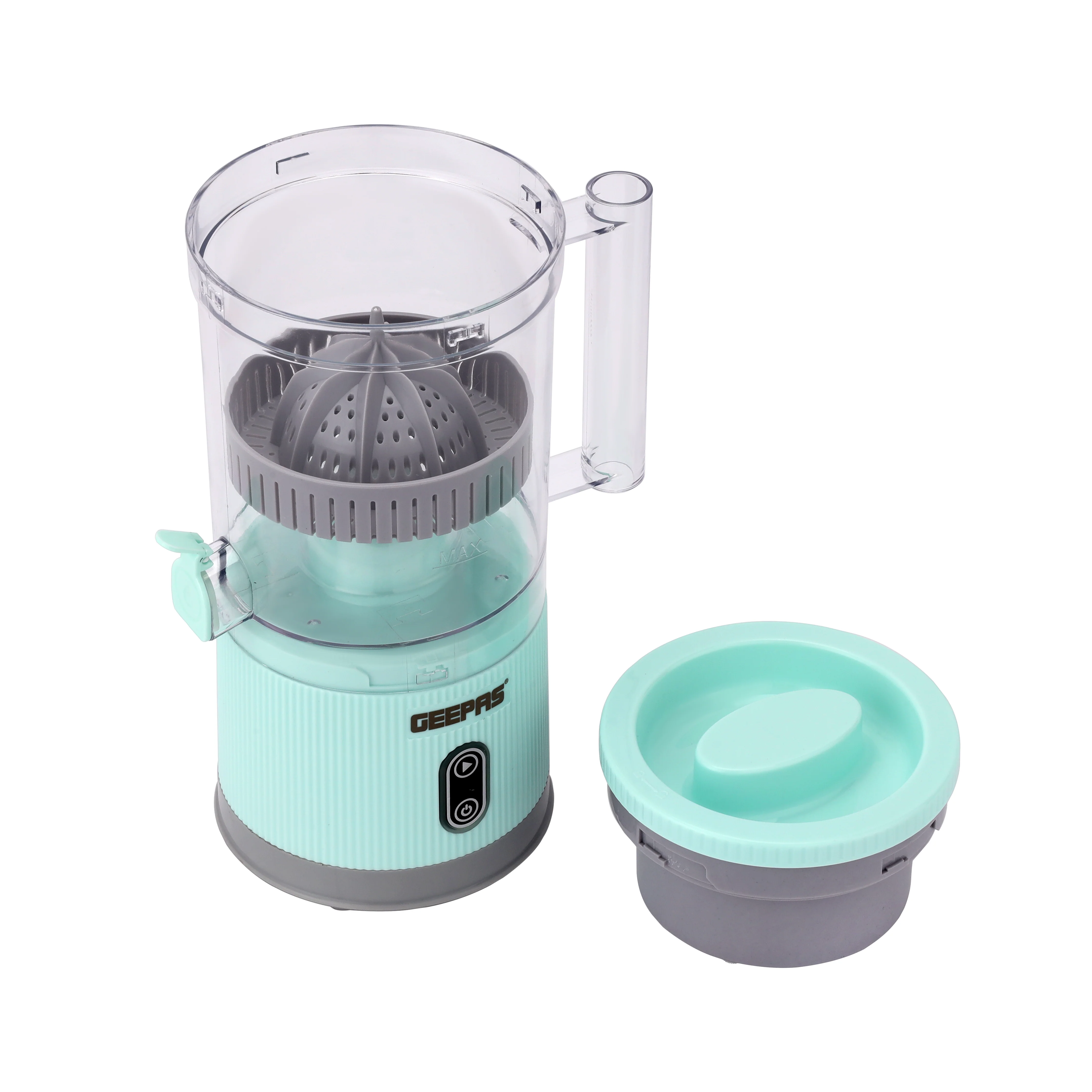 Geepas Rechargeable Citrus Juicer GCJ46019 | 200ml Capacity | USB Charging | Sensor Touch | Wireless Use | Detachable Caps & Cones | Easy Cleaning | 2-Year Warranty - Image 4