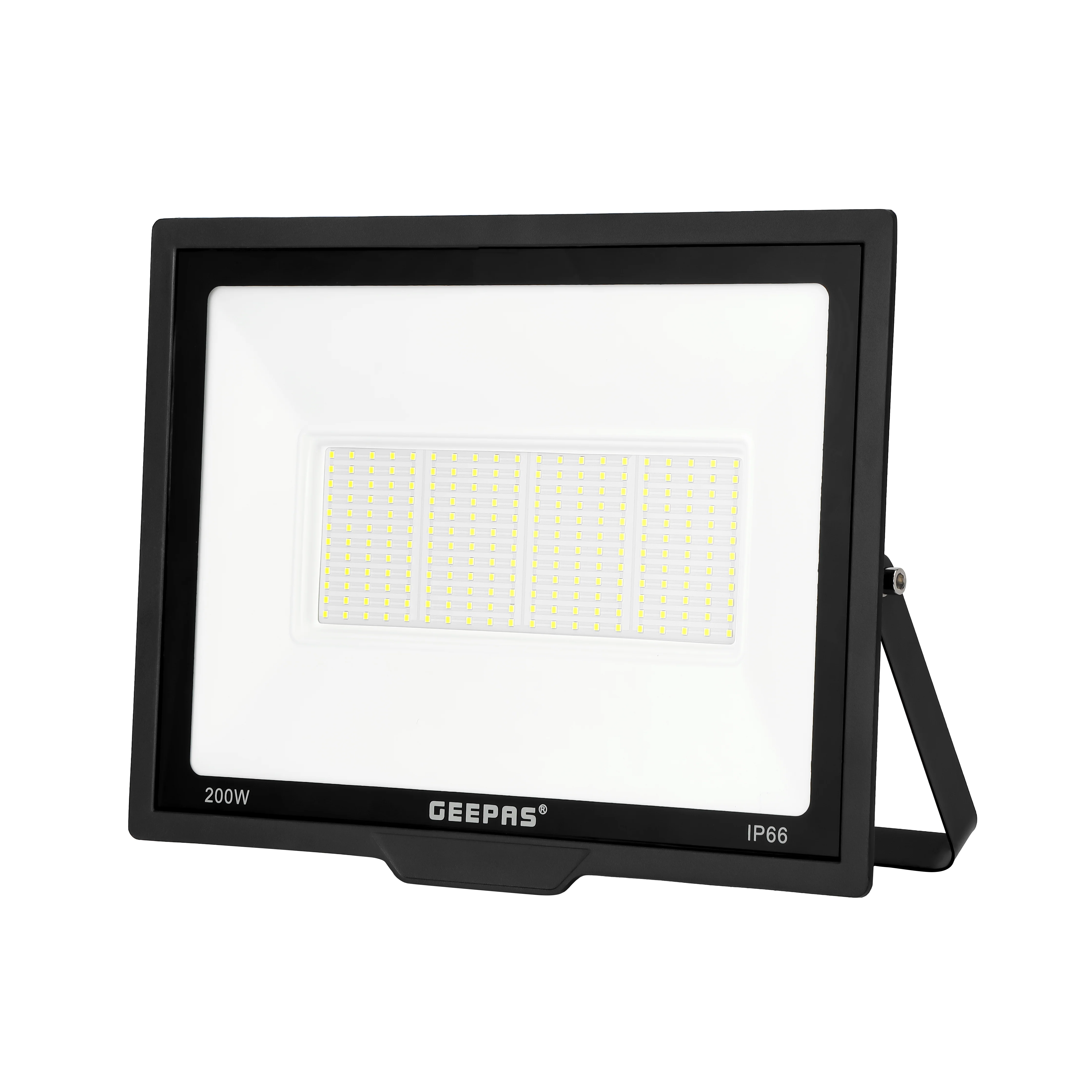 Geepas 200W LED Flood Light- GESL55121 | 1800 Lumens, 6500K | 80% Energy Efficient | Ideal for Outdoor Spaces, Sports Arenas & Parking Lots | 2 Years Warranty, Black - Image 3