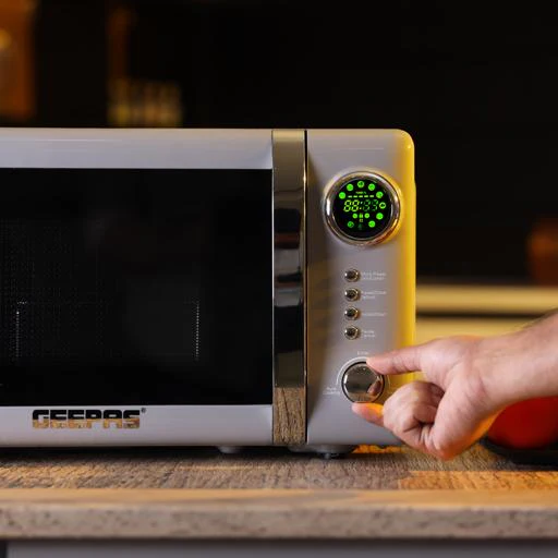 Geepas 20L Digital Microwave Oven GMO2026GW | 700W Power | 12 Presets | Grill & Defrost Function | Child Lock | Compact & Stylish Kitchen Appliance | 2 Years Warranty - Image 5