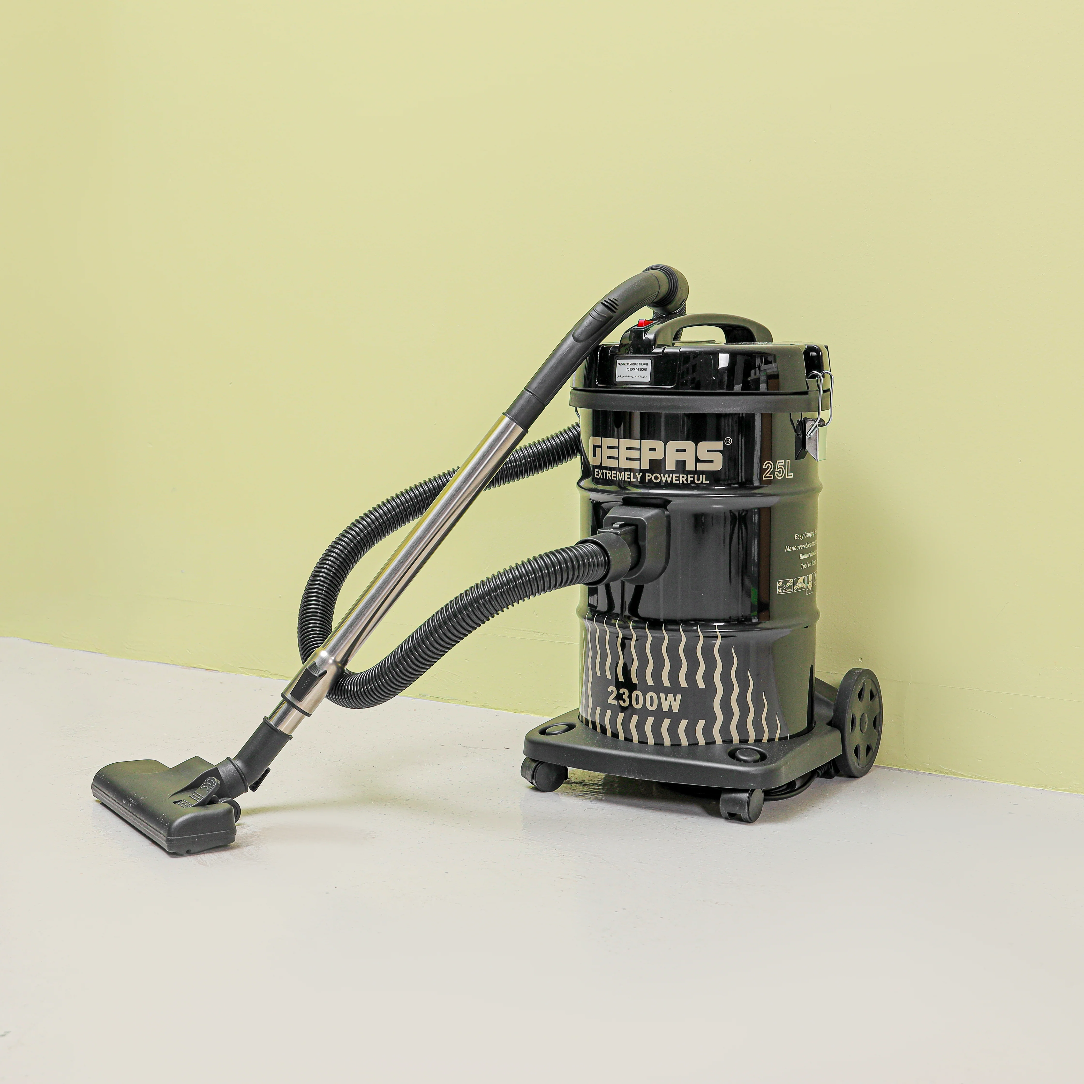 Geepas 2300 W Drum Vacuum Cleaner- GVC2592/ 25 L Dust Bag Capacity with Elegant Body, Iron Tank/ Powerful Suction, Dry and Blow Function, Full Indicator - Image 2