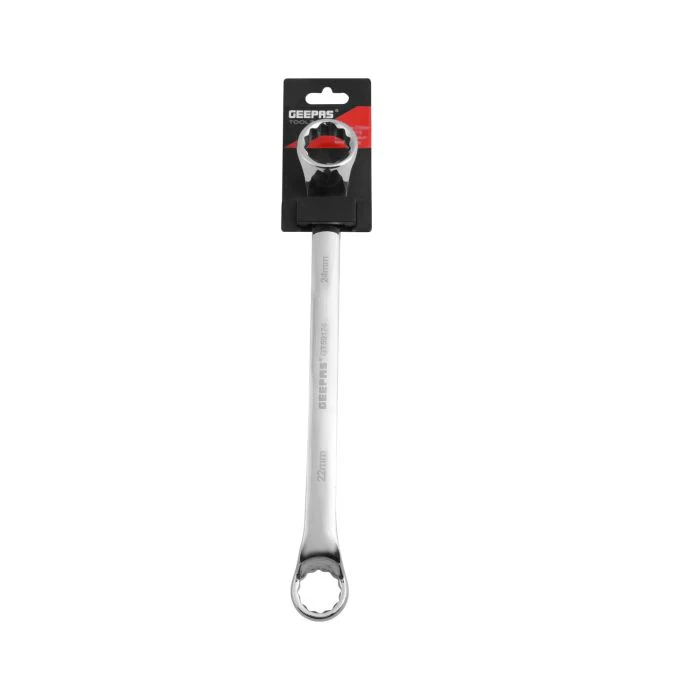 Geepas 24mm Ring Spanner - 12 Point Double Ring Spanner| CRV Material, Mirror Finish | Ideal for Mechanic, Plumbers, Carpenter, DIYers and More