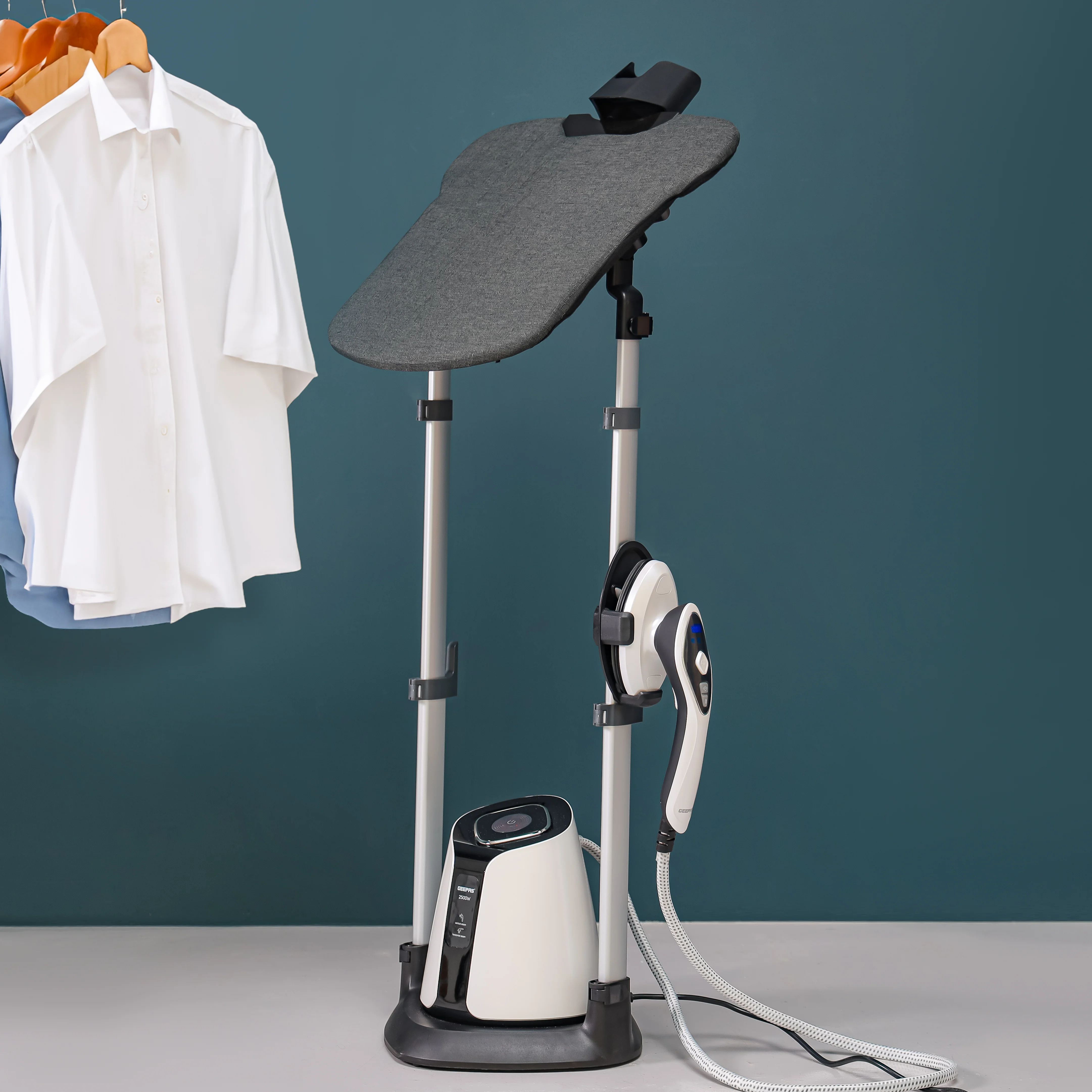 Geepas Digital Multifunction Garment Steamer | 2500W Power  with 7 Level Temperature Control | Fast Heat-Up | Continuous Steam & Wrinkle Removal | 2 Years Warranty - Image 2