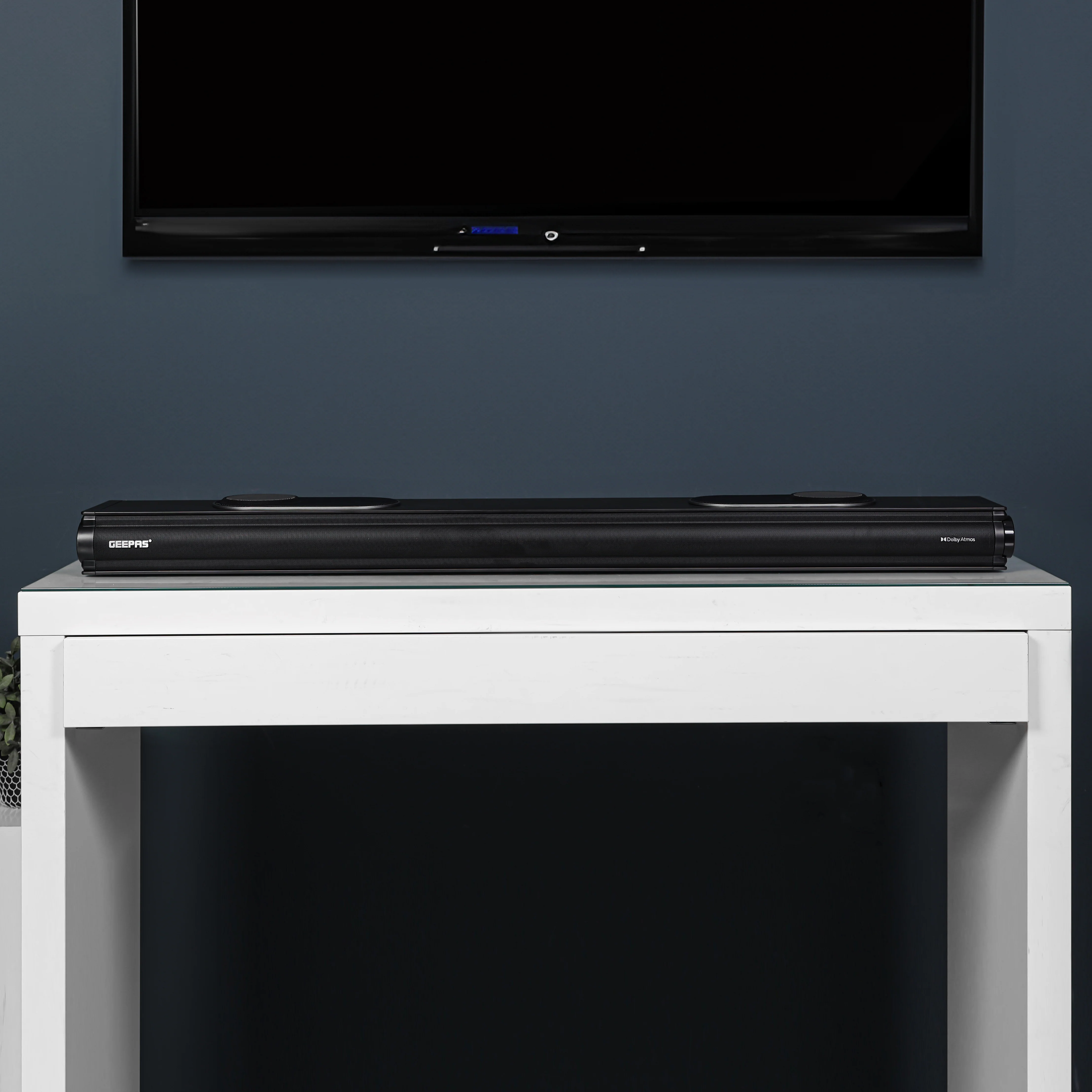 Geepas 3.1.2 CH All-in-One Dolby Atmos Soundbar- GMS8810DTS/ Bluetooth, AUX IN, USB, COAX, with Remote Control and LED Display/ 200W